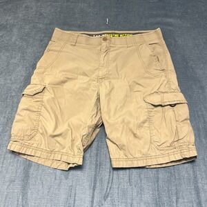 Lee Performance Series Extreme Motion Crossroad Cargo Shorts Men 32 Beige Cotton